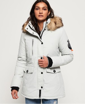 Superdry Ashley Everest Női Kabát Fehér | UWTZM8460